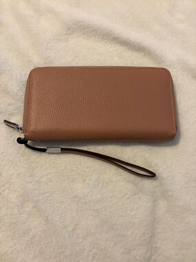 Lavemi Taupe Zip Around Wristlet Travel Wallet RFID